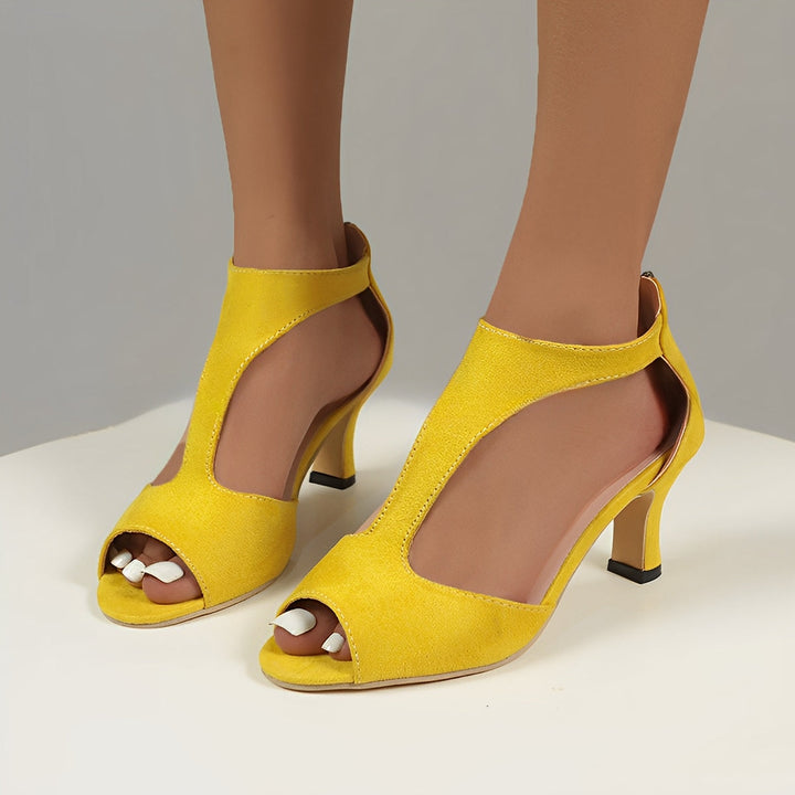 Mylah - Damensandalen mit hohem Absatz und Reißverschluss