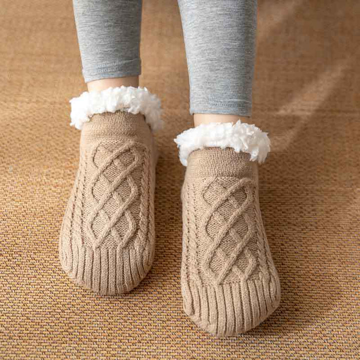 Raquel - Kuschelige, rutschfeste Damenplüschsocken für den Winter