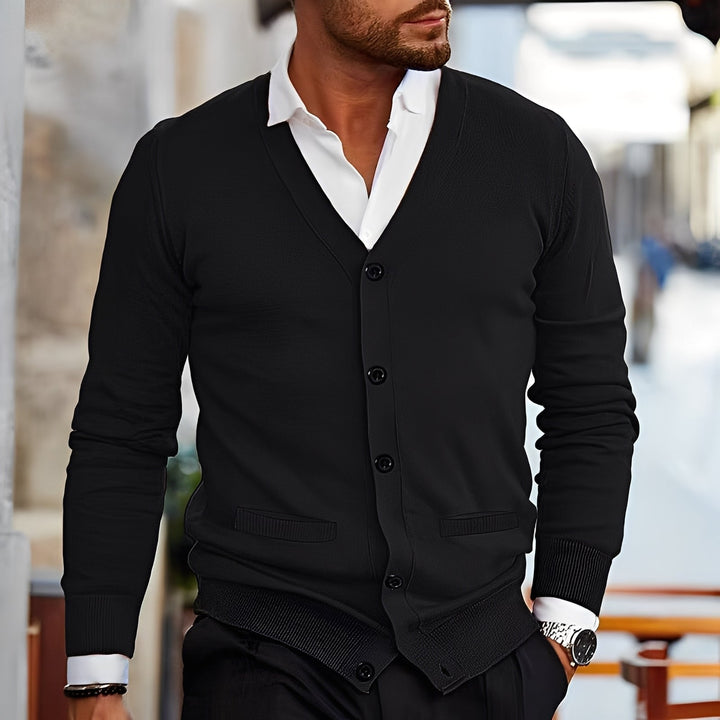 Terence - Klassischer Herrenpullover mit Taschen