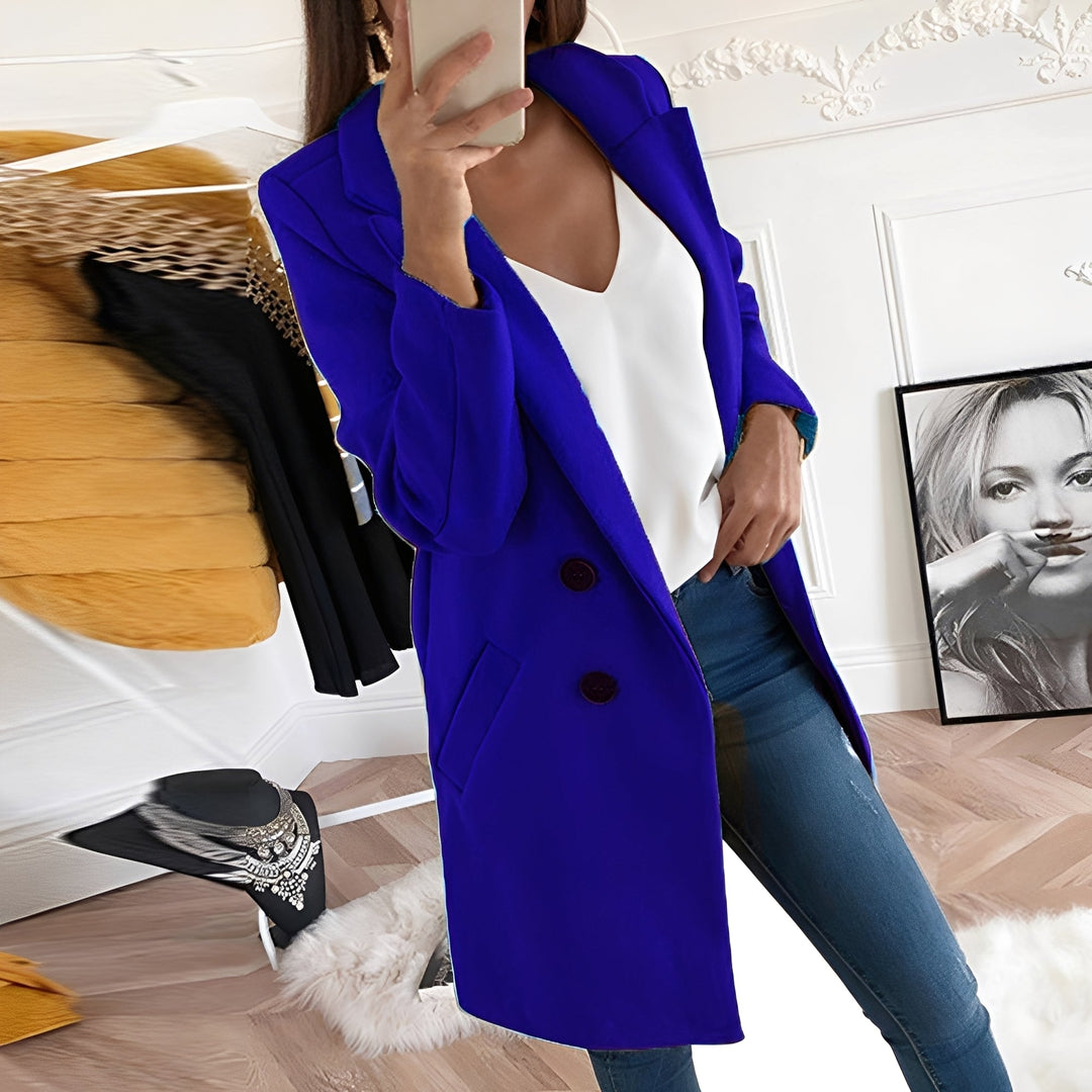 Tiffani - Eleganter langer Damen-Wollmantel