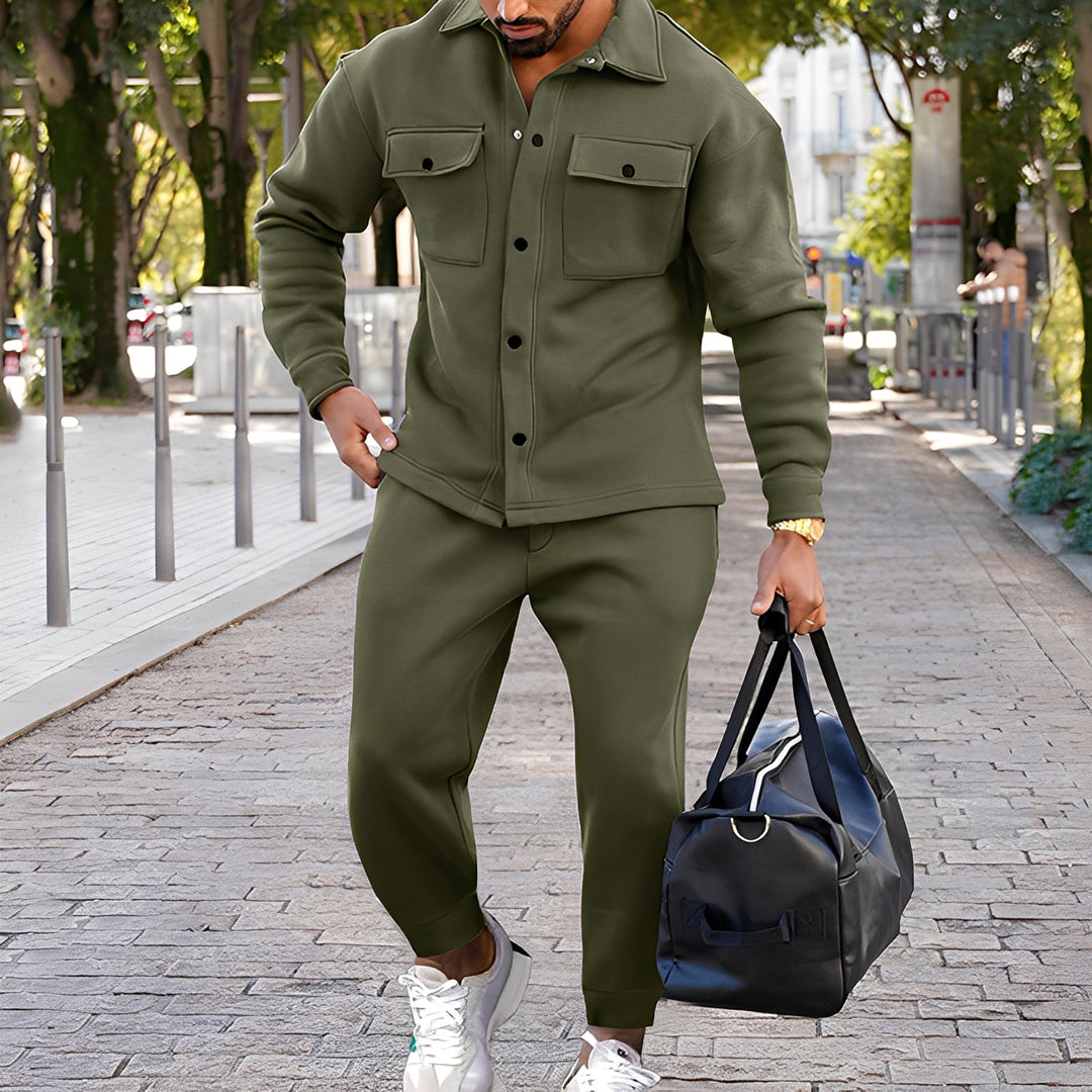 Kent - Modisches Slim-Fit-Set aus Shirt und Hose für Herren