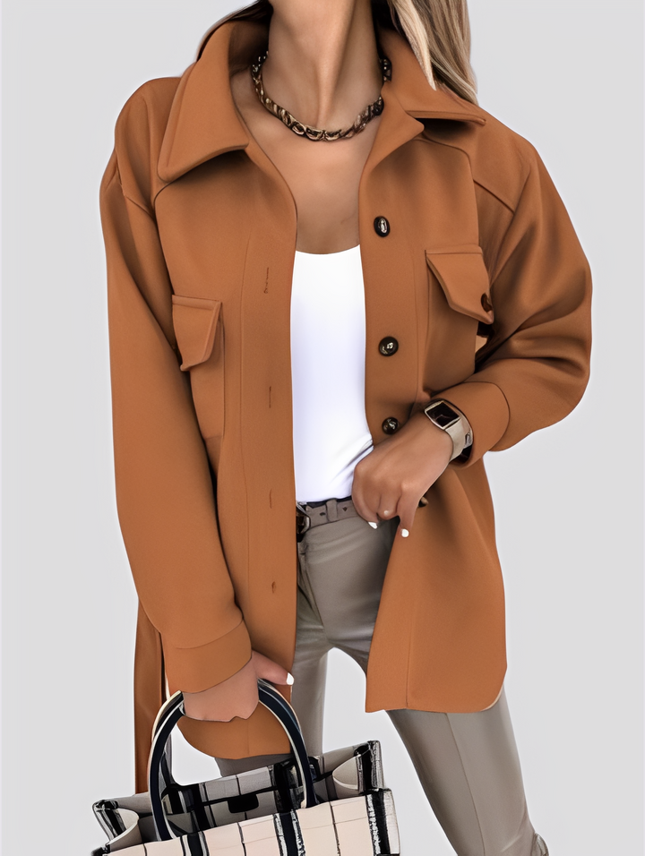 Tiffanie - Moderne, leichte Damenwolljacke mit Reverskragen