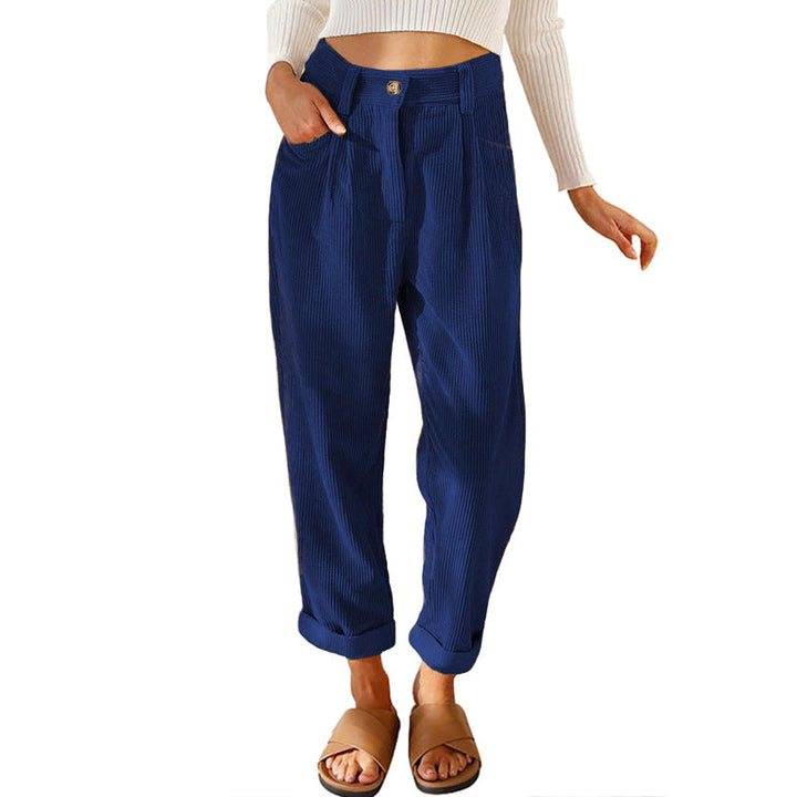 Chelsie - Bequeme Damen-Cordhose mit hohem Bund