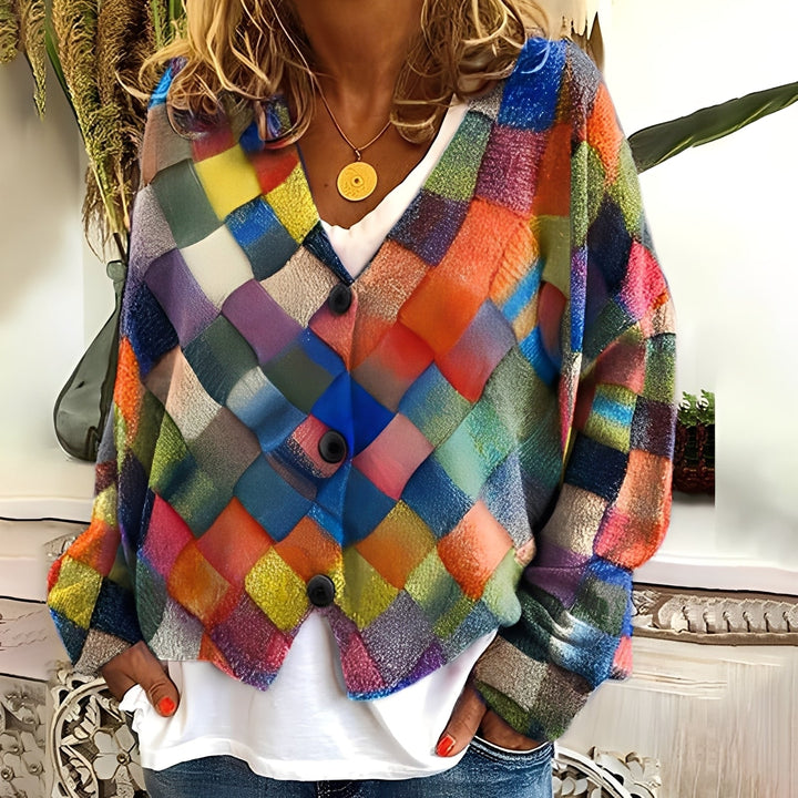 Nydia - Gemütlicher, weicher Damenpullover mit Muster