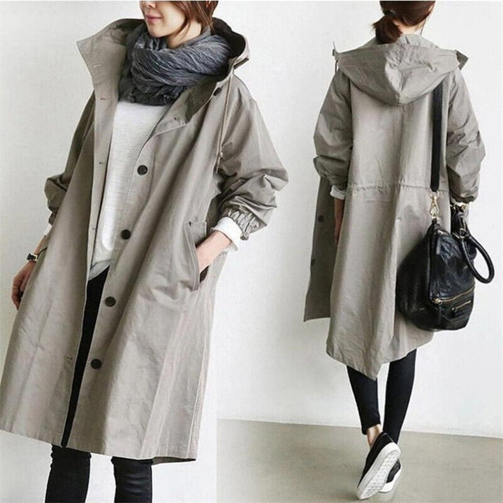 Rowana - Regenfester Damen-Trenchcoat mit Kapuze