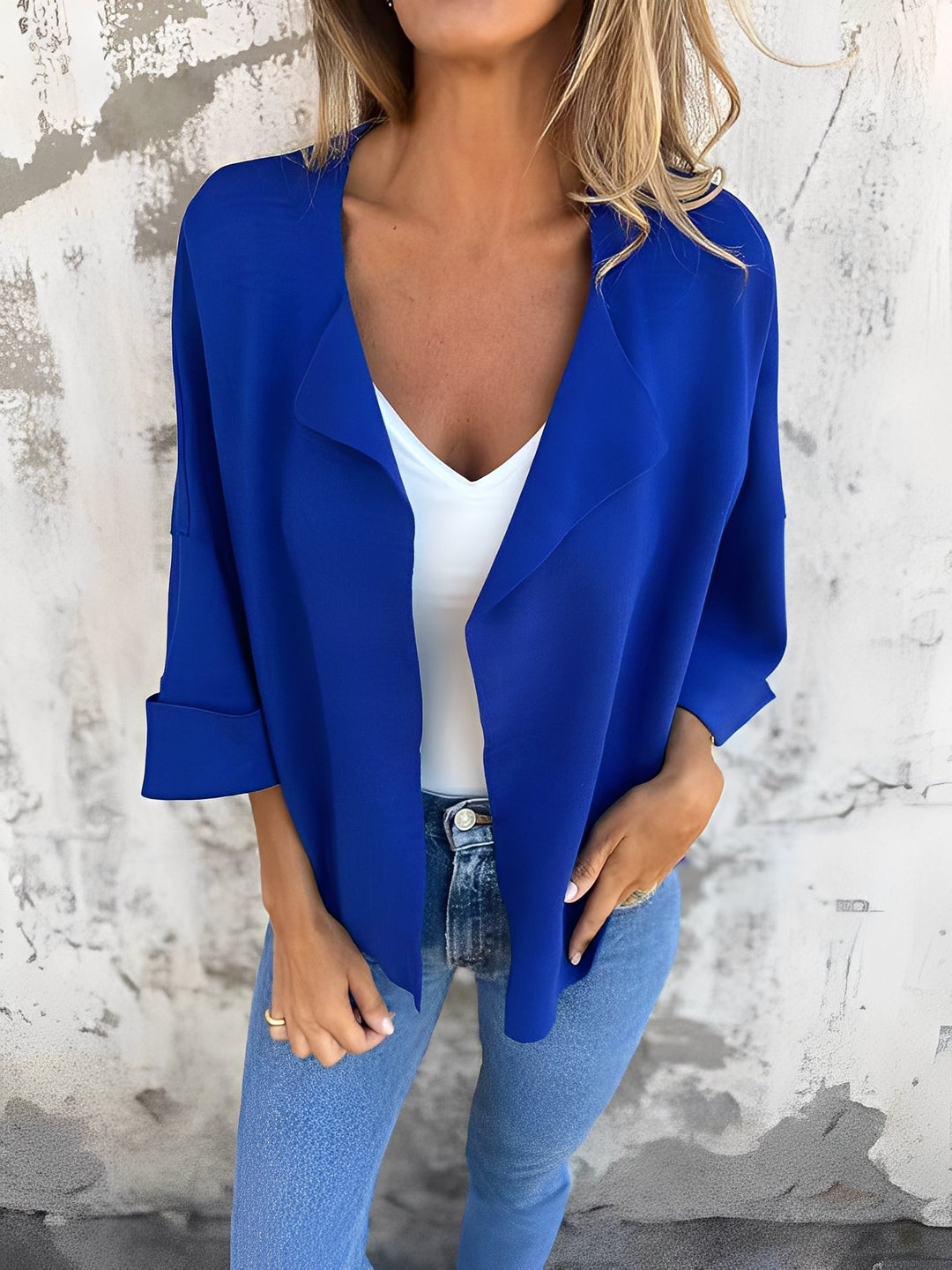 Angelle - Eleganter, lässig geschnittener Damenblazer aus Wildleder