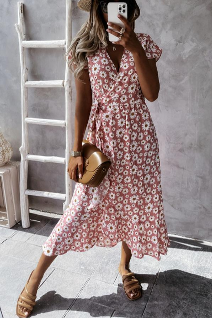 Claudine - Vintage-Blumenkleid mit Gänseblümchen