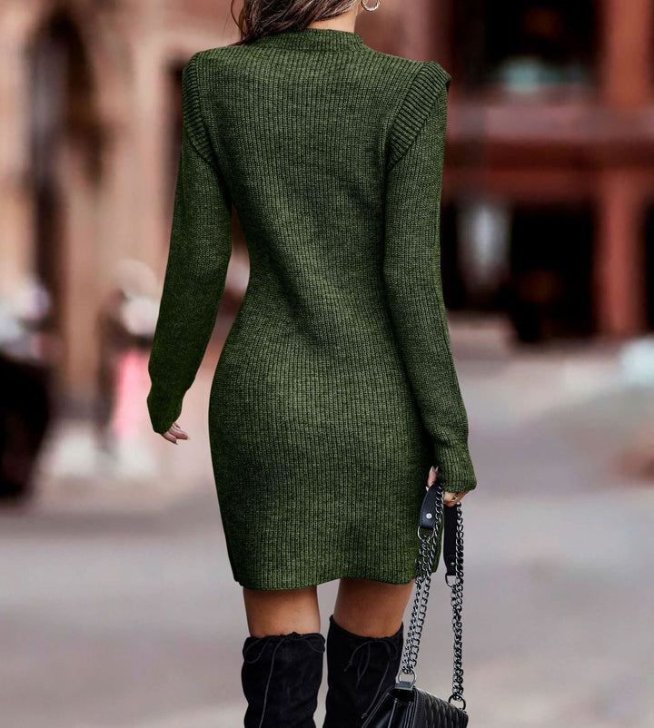 Rosannah - Schickes langärmeliges Damenstrickkleid