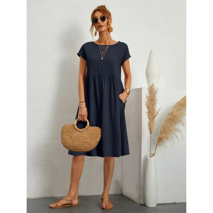 Menali - Kurzes Sommerkleid für Damen mit Midi-Länge