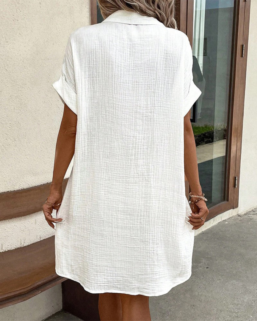 Rorie - Einfaches Sommerhemdkleid für Damen