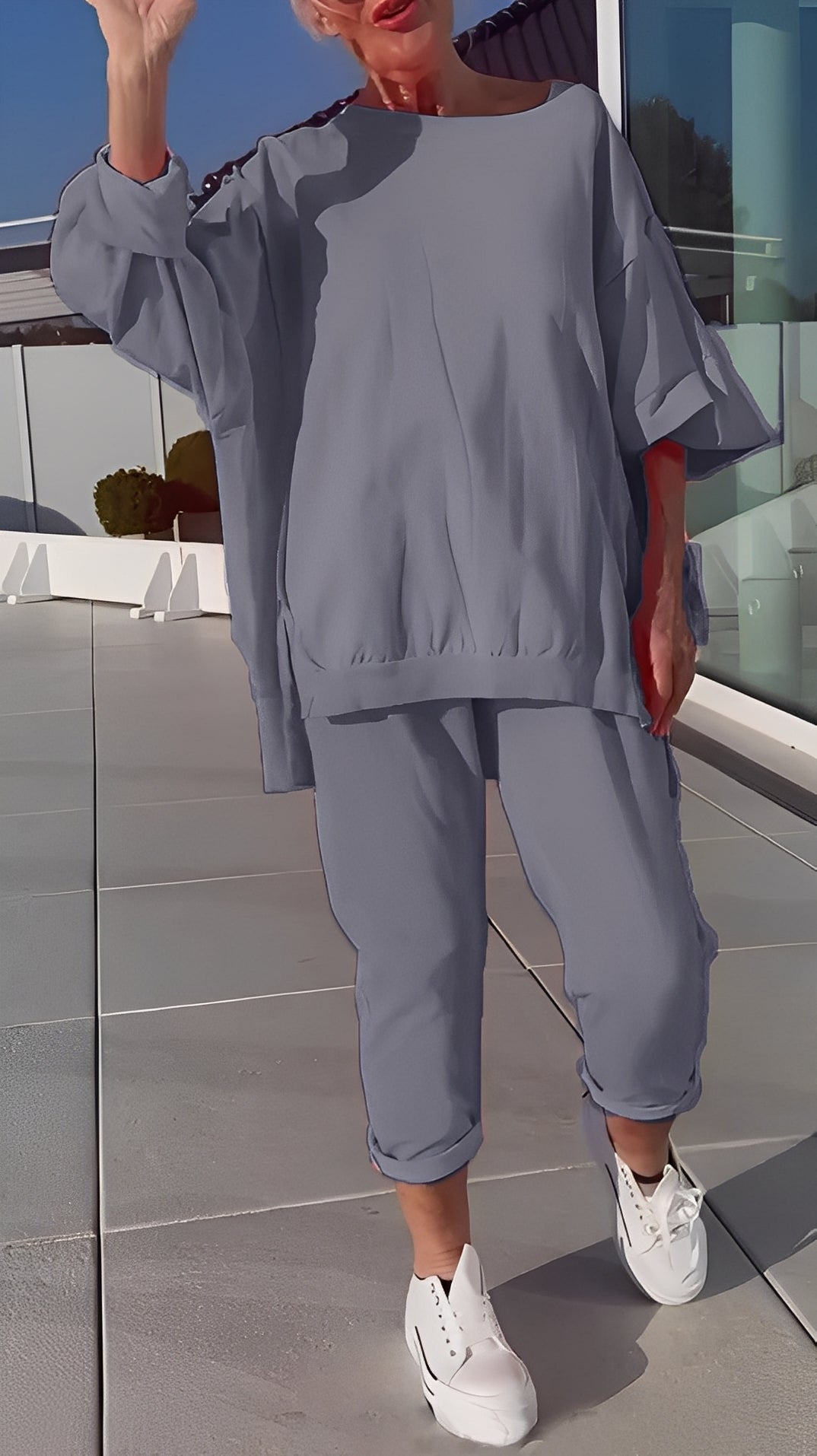 Eleanore - Lässiges Damen-Set mit lockerem Top und Hose