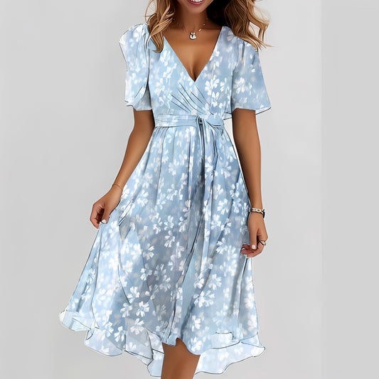 Gemma - Elegantes Midikleid mit kurzen Ärmeln für Damen