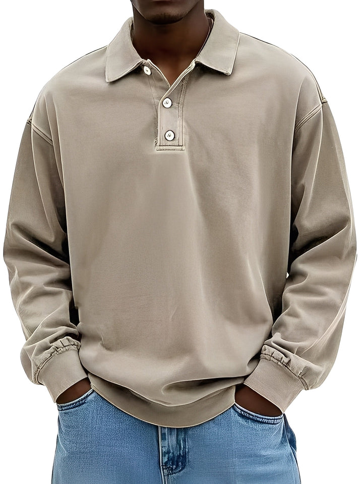 Clayton - Klassisches Herren-Poloshirt mit langen Ärmeln