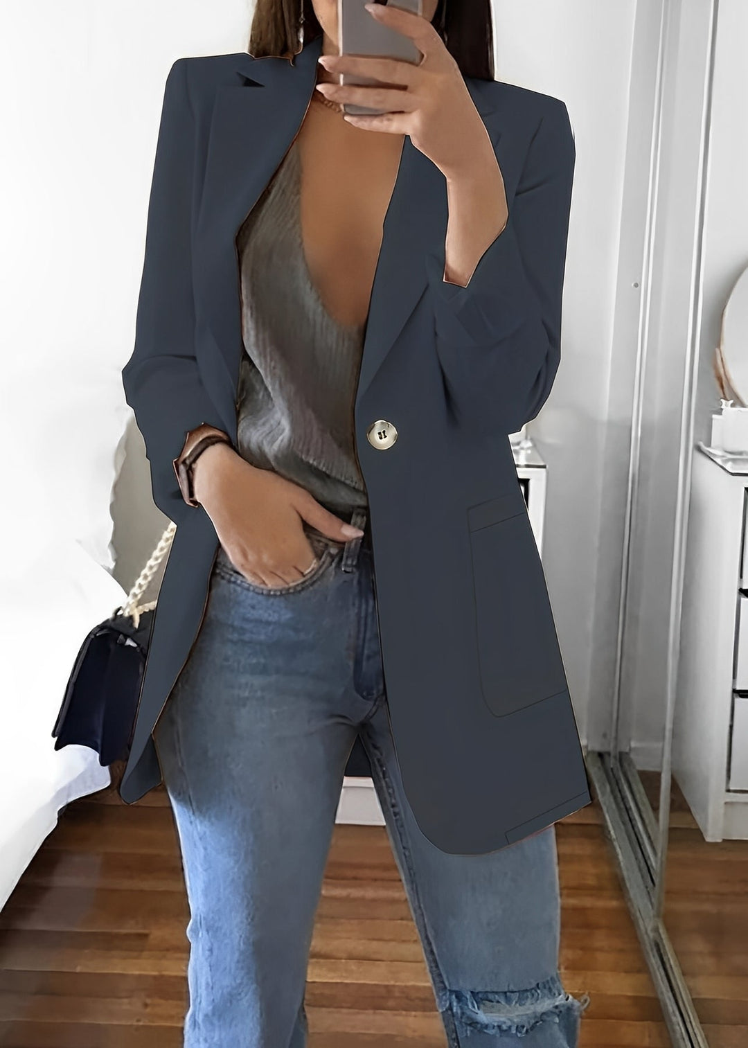 Cherie - Schicker Sommerblazer mit Kragen für Frauen