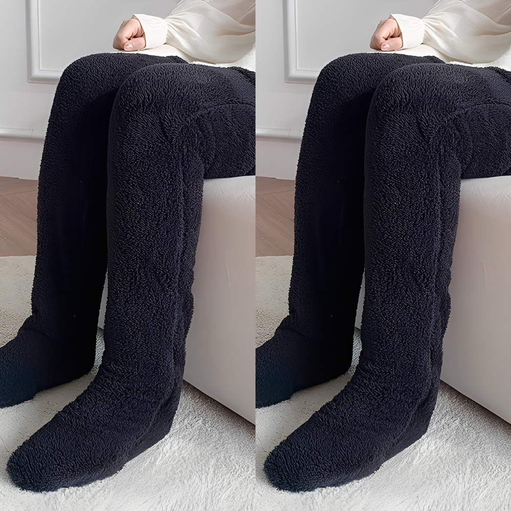 Camellia - Warme, überkniehohe Wintersocken für Damen