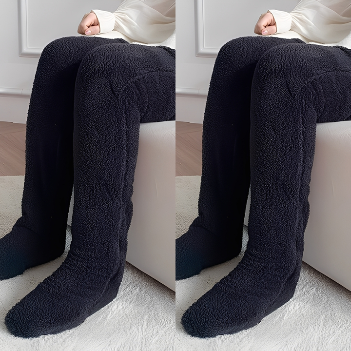 Camellia - Warme, überkniehohe Wintersocken für Damen