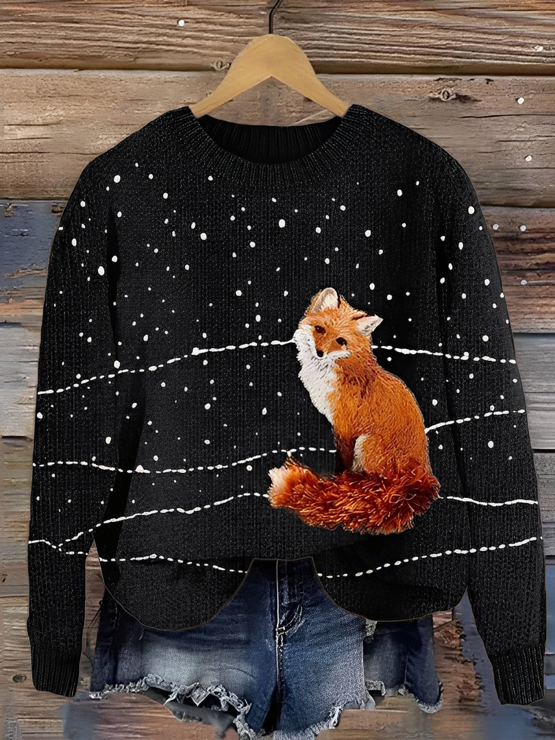 Tawnee - Warmer Wollpulli mit Print für Damen