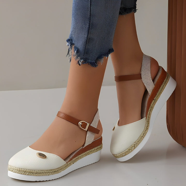 Elinor - Gemütliche Hanf-Keilsandalen für Damen