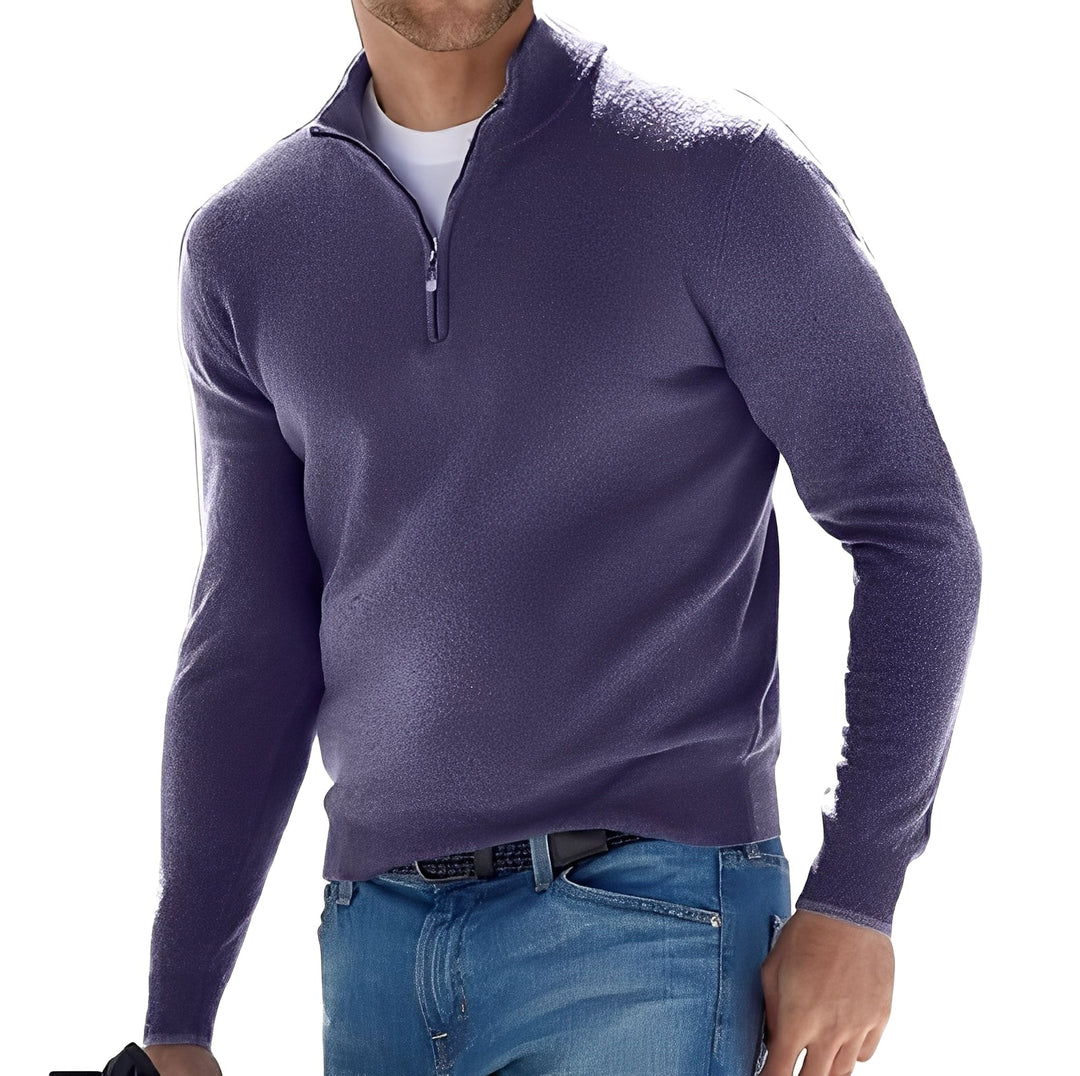 Kennith - Bequemer Herrenpullover mit Reißverschluss