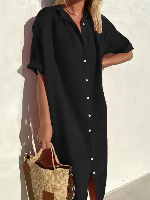 Maloi - Hemdkleid aus Leinen mühelos