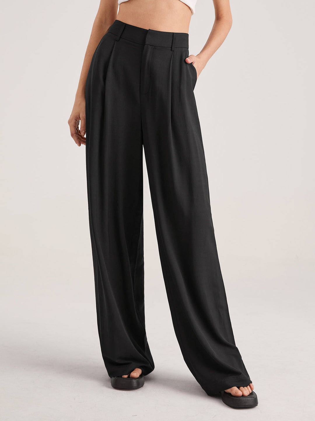Nadia – Hochtaillierte Faltenhose