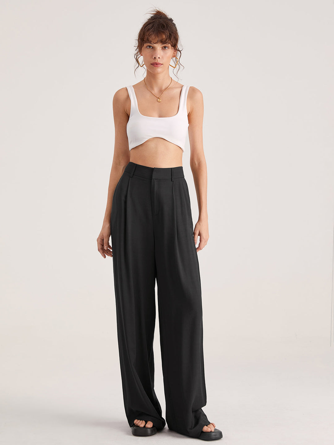 Nadia – Hochtaillierte Faltenhose