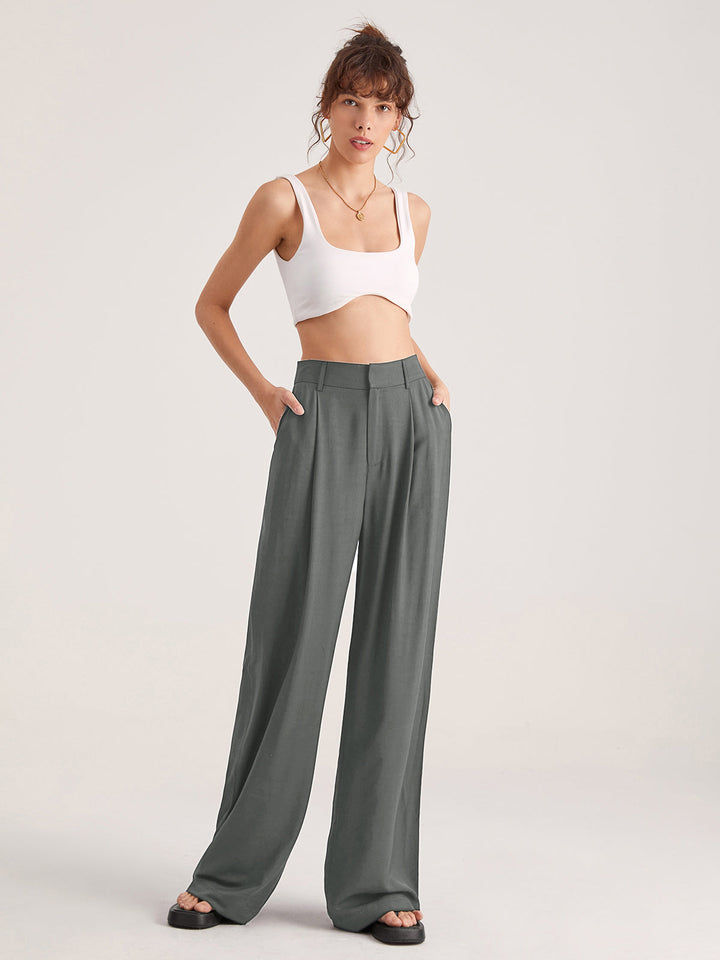 Nadia – Hochtaillierte Faltenhose
