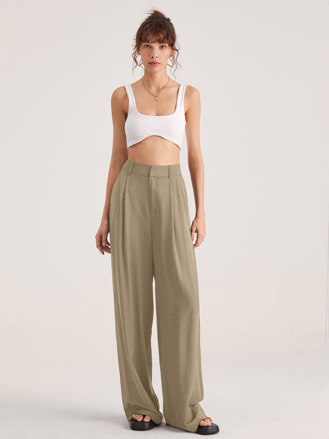 Nadia – Hochtaillierte Faltenhose