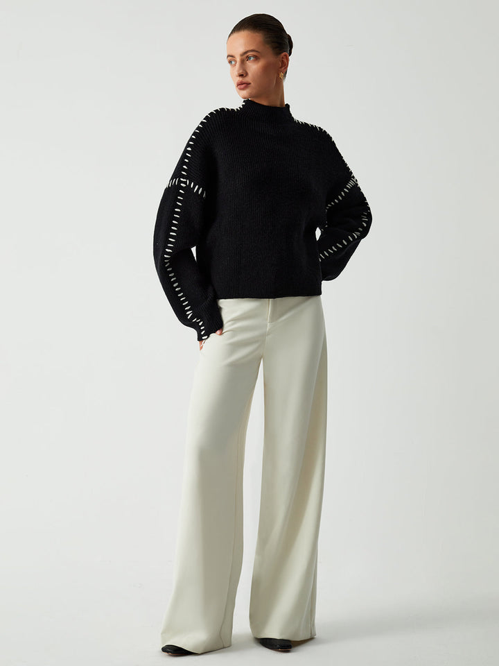 Theresa – Weit geschnittener Rollkragenpullover