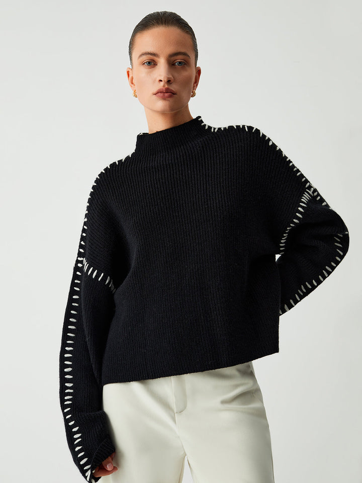 Theresa – Weit geschnittener Rollkragenpullover