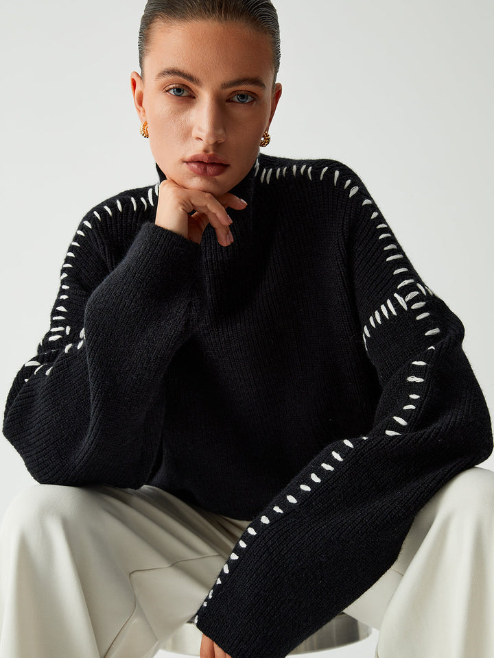 Theresa – Weit geschnittener Rollkragenpullover
