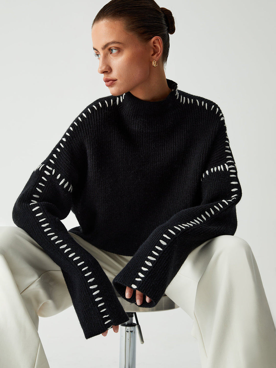 Theresa – Weit geschnittener Rollkragenpullover
