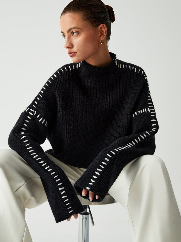 Theresa – Weit geschnittener Rollkragenpullover