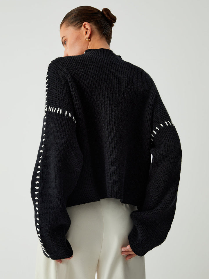 Theresa – Weit geschnittener Rollkragenpullover