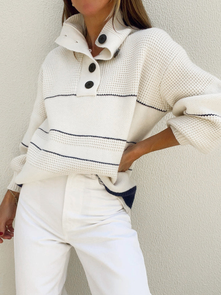 Carina – Offener Knopf-Pullover