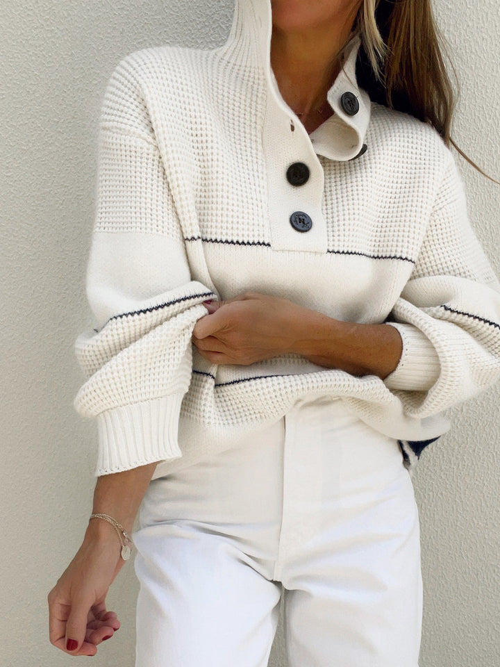 Carina – Offener Knopf-Pullover