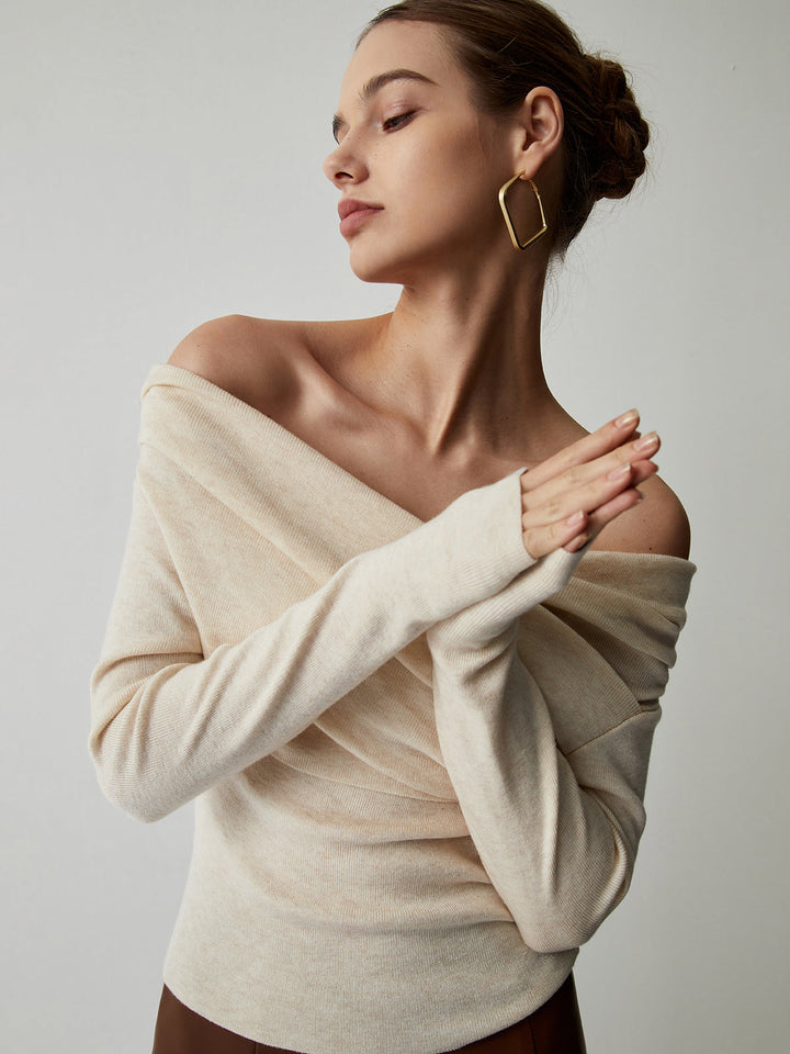 Yasmin – Off-Shoulder Strickoberteil