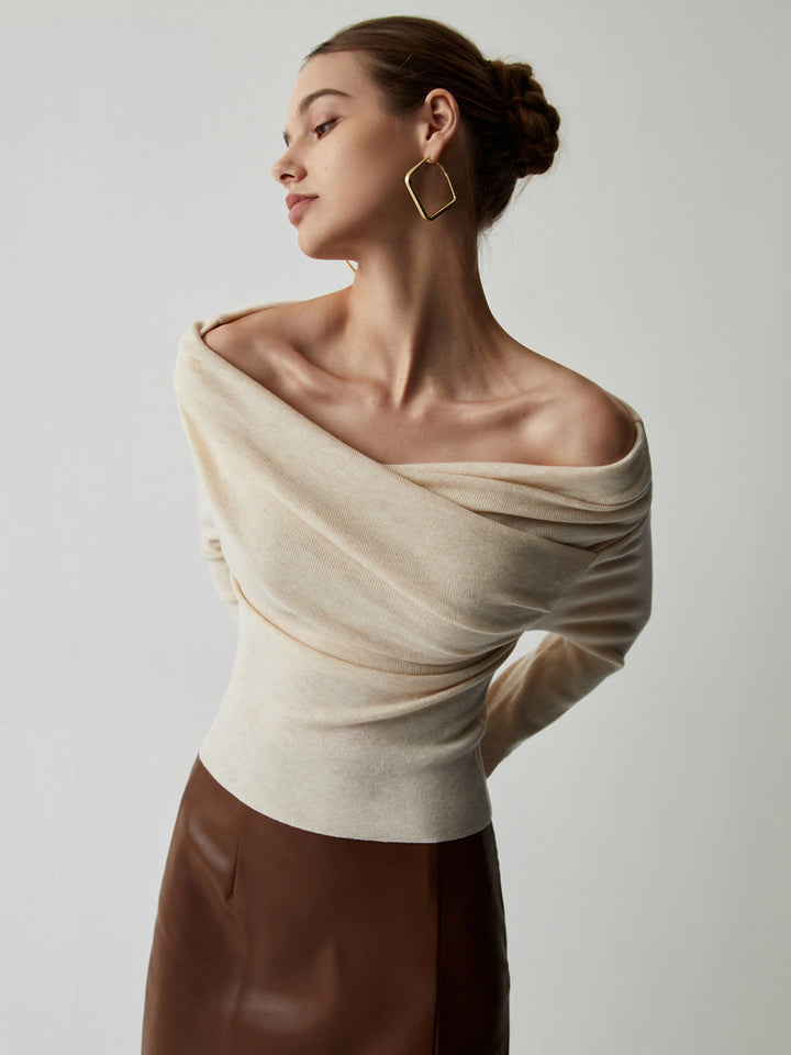 Yasmin – Off-Shoulder Strickoberteil