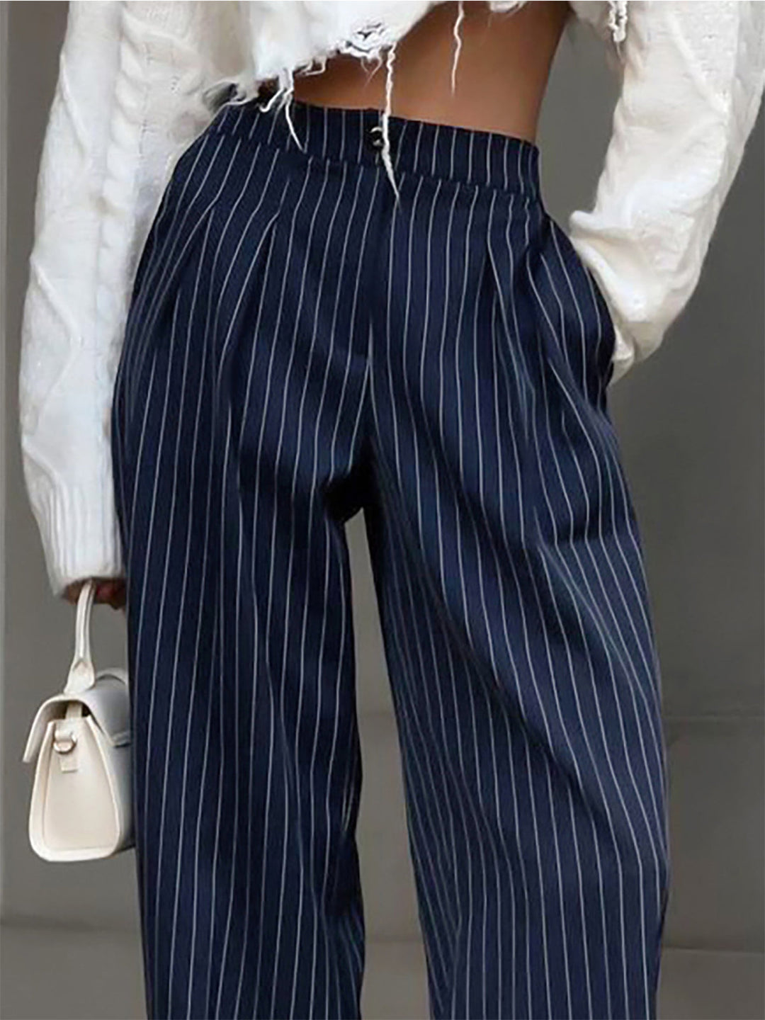 Diana – Streifen-Faltenhose