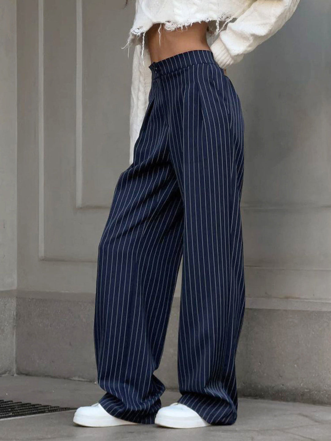 Diana – Streifen-Faltenhose