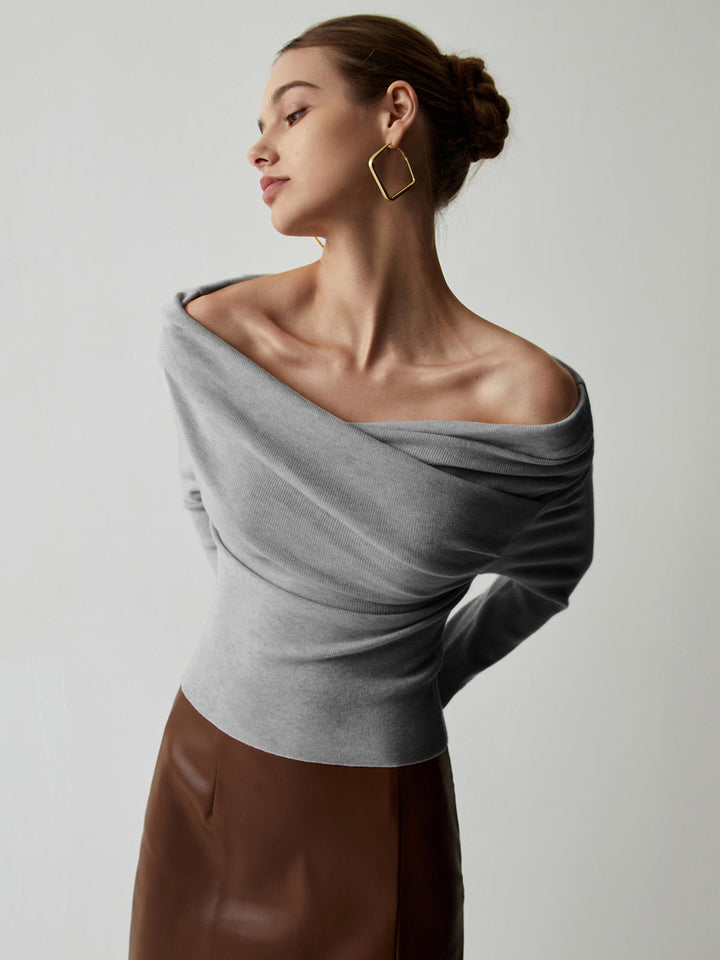 Yasmin – Off-Shoulder Strickoberteil