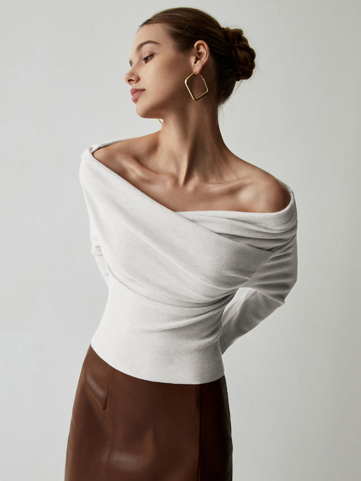Yasmin – Off-Shoulder Strickoberteil