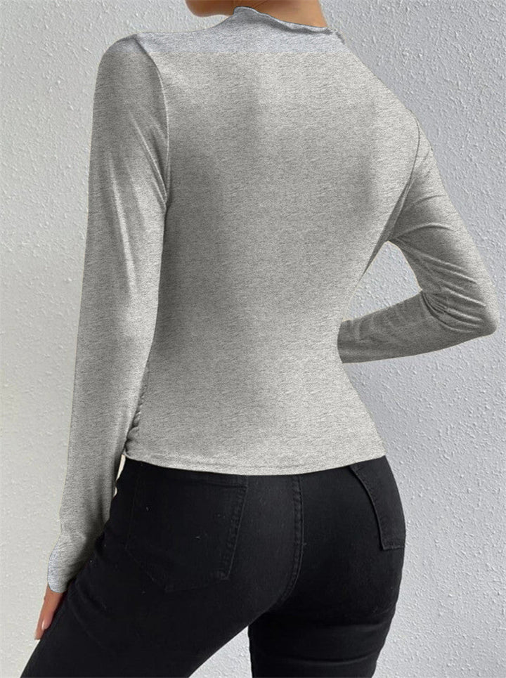 Livia – Langarmshirt mit Falten