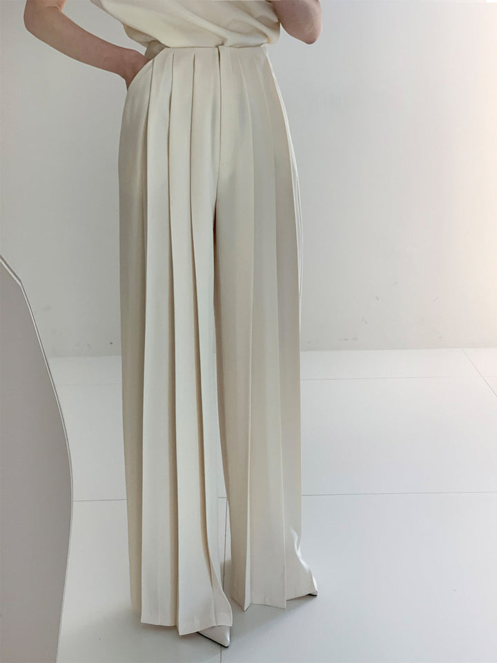 Marlene – Plissee-Hose mit hoher Taille