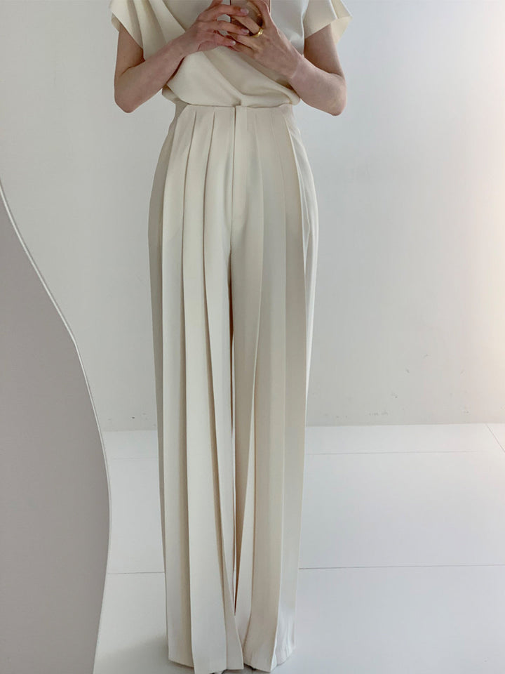 Marlene – Plissee-Hose mit hoher Taille