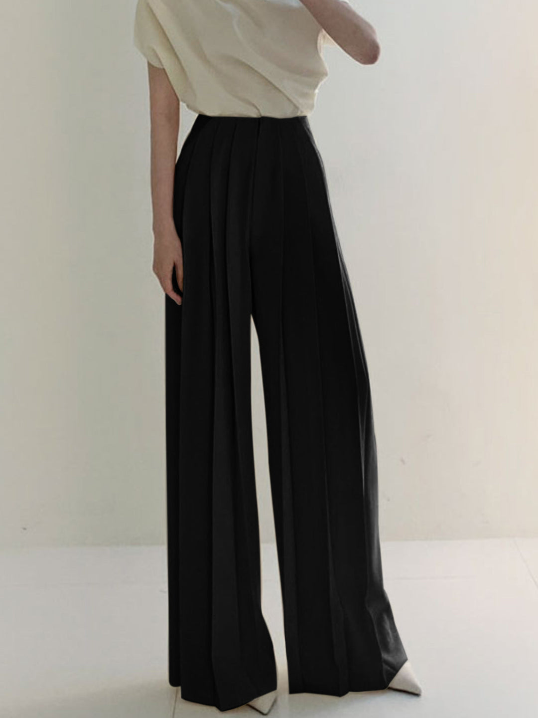 Marlene – Plissee-Hose mit hoher Taille