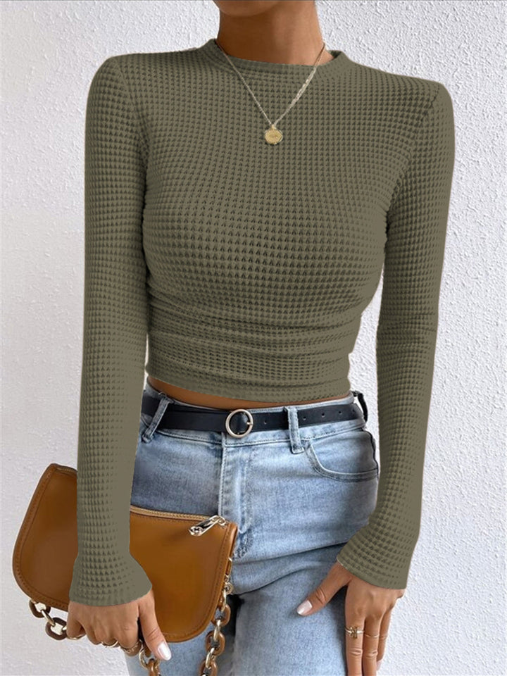 Tessa – Slim-Pullover aus Waffelstrick