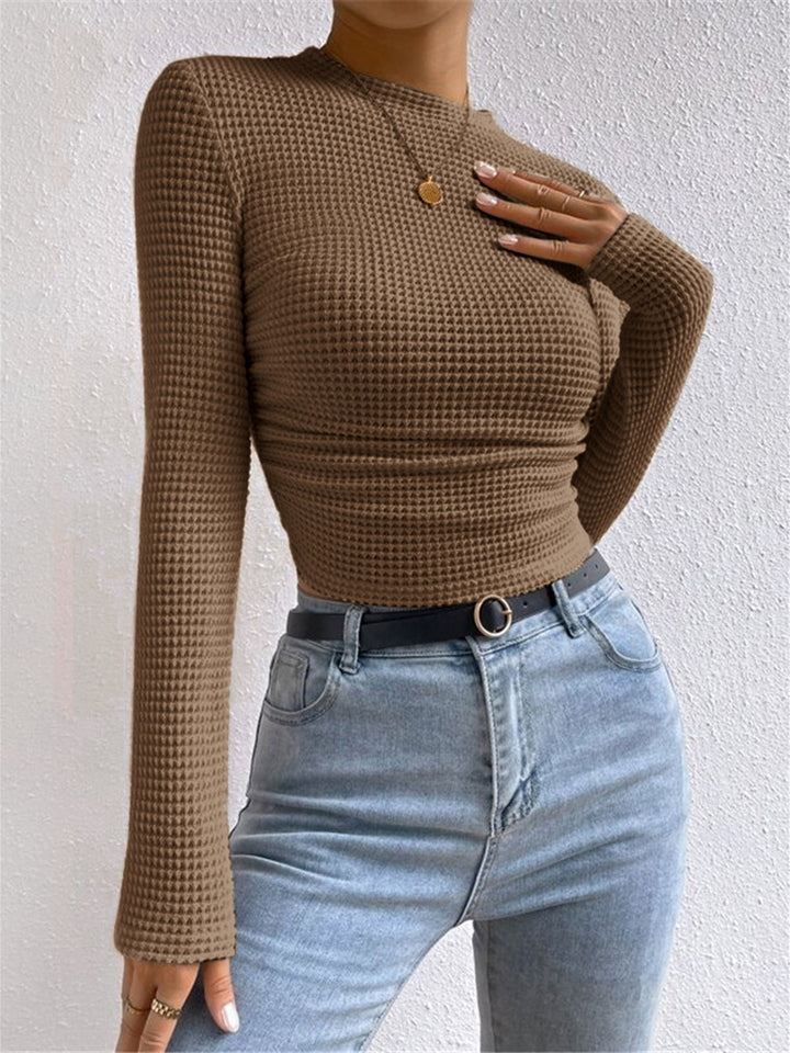 Tessa – Slim-Pullover aus Waffelstrick