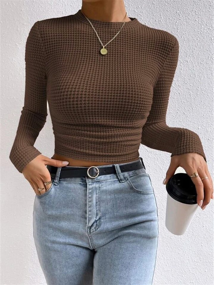 Tessa – Slim-Pullover aus Waffelstrick