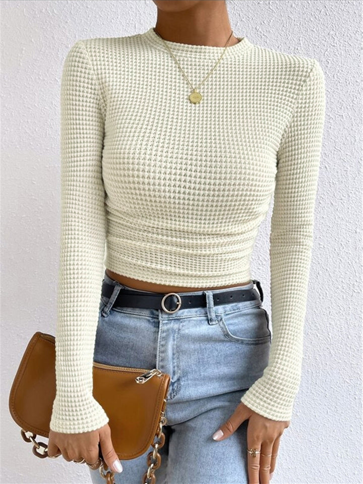 Tessa – Slim-Pullover aus Waffelstrick